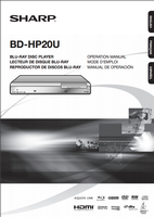 Sharp BDHP21U Blu-Ray DVD Player Operating Manual